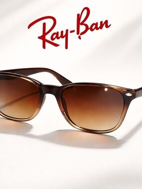 Ray-Ban Brown Gradient Wayfarer-Style Sunglasses Comes With Case